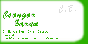 csongor baran business card